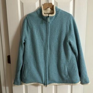 L.L.Bean Sherpa-Lined wool Full-Zip jacket L